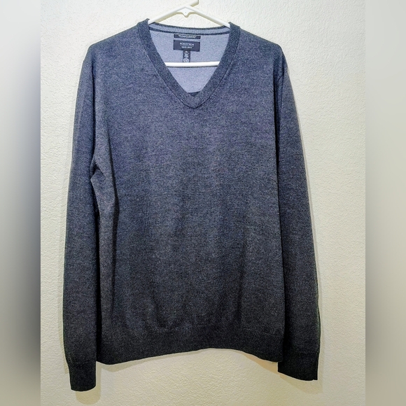 Nordstrom Other - Nordstrom Men’s Shop Extra Fine Merino Wool V-Neck Sweater Gray | Size XL